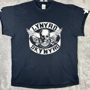 VINTAGE 2003 Lynard Skynard Shirt Men's 2XL‎ Black Tour Rock Fruit of The Loom